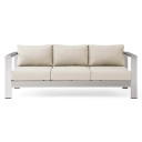 Shore Outdoor Patio Aluminum Sofa, Beige