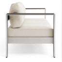 Shore Outdoor Patio Aluminum Sofa, Beige