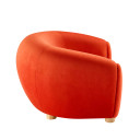 Polar Bear Armchair, Orange Velvet