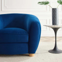 Polar Bear Armchair, Blue Velvet