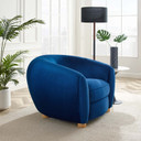 Polar Bear Armchair, Blue Velvet