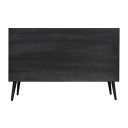 Daria 47 Inch TV Entertainment Center Sideboard Black, Rattan Doors