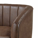 Luca Accent Chair, Dark Brown Vegan Leather