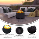 Terminus 27 inch Outdoor Firepit With Waterproof Cover