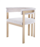 Potomac Beige Sherpa and Gold Dining Chair