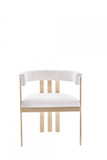 Potomac Beige Sherpa and Gold Dining Chair