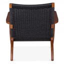 CH25 Lounge Chair Walnut, Black