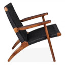 CH25 Lounge Chair Walnut, Black