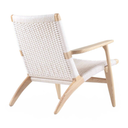 CH25 Lounge Chair Natural, White