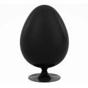 Easter Egg Chair, Black Shell, Blue Fabric