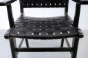 Risom Arm Chair, Black Leather