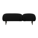 Adele Vegan Leather Bench, Black