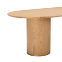 DeVille Natural Ash Wood Oval Dining Table
