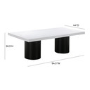 Novella White Lacquer Dining Table