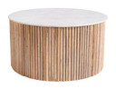 Camden White Marble & Mango Round Coffee Table