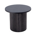 Hawkins Mid Century Black Ash Round Side Table