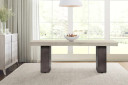 Courtney Concrete And Grey Oak Wood Dining Table