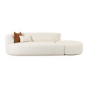 Mackie Cream Boucle 2-Piece Chaise Modular LAF Sofa