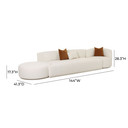 Mackie Cream Boucle 3-Piece Chaise Modular Sofa