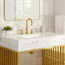 Gridiron 36" Bathroom Vanity, Gold