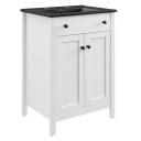 Morningside 24" Bathroom Vanity, White and Black