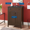 Morningside 24" Bathroom Vanity, Walnut and Black