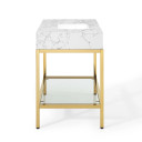 Kingston 36" Gold Stainless Steel Bathroom Vanity