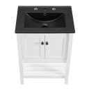 Esteem 24" Bathroom Vanity, White and Black