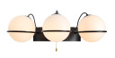 Bordeaux Triple Vanity Light, Black