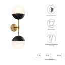 Sotelo 2-Light Wall Sconce, Opal Satin Brass