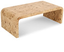 Crescent  Burl Wood Coffee Table