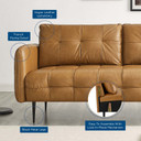 Camden Tufted Vegan Leather Sofa