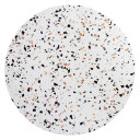 Pedestal Design 36" Round Terrazzo Coffee Table