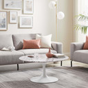 Pedestal Design 36" Round Terrazzo Coffee Table