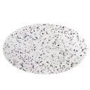 Pedestal Design 60" Oval Terrazzo Dining Table