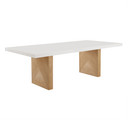 Adair Ehite Gloss and Natural Ash  Dining Table