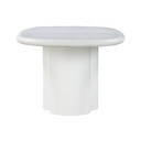 Elka Faux Plaster Oval  Dining Table