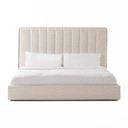 Valencia White Fabric Queen Bed