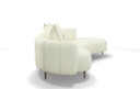 Claudine Cream Fabric Chaise Sofa