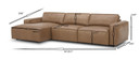 Cambridge LAF Cognac Leather Sectional Sofa