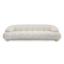 Durillo White Fabric 4-Seater Sofa