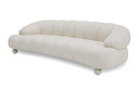 Durillo White Fabric 4-Seater Sofa