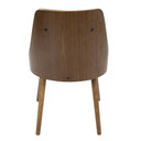 Giovanni Accent Dining Chair, Walnut and Vegan Leather