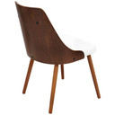 Giovanni Accent Dining Chair, Walnut and Vegan Leather