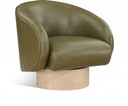 Garrison Vegan Leather Swivel Accent Chair