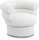 Bindu Linen Textured Fabric Swivel Accent Chair