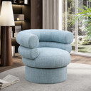 Bindu Linen Textured Fabric Swivel Accent Chair