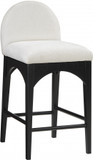 Wembley Chenille Fabric Counter Stool, Black