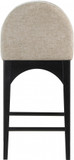 Wembley Chenille Fabric Counter Stool, Black