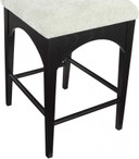 Wembley Chenille Fabric Counter Stool, Black